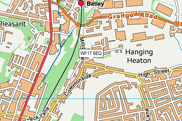 WF17 6EQ map - OS VectorMap District (Ordnance Survey)