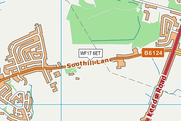 WF17 6ET map - OS VectorMap District (Ordnance Survey)