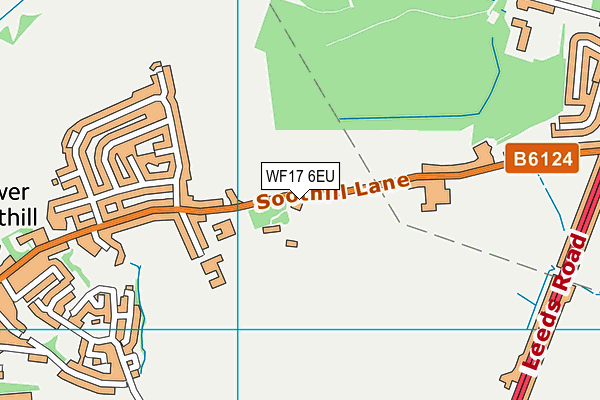 WF17 6EU map - OS VectorMap District (Ordnance Survey)