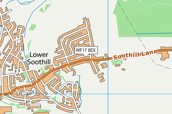 WF17 6EX map - OS VectorMap District (Ordnance Survey)