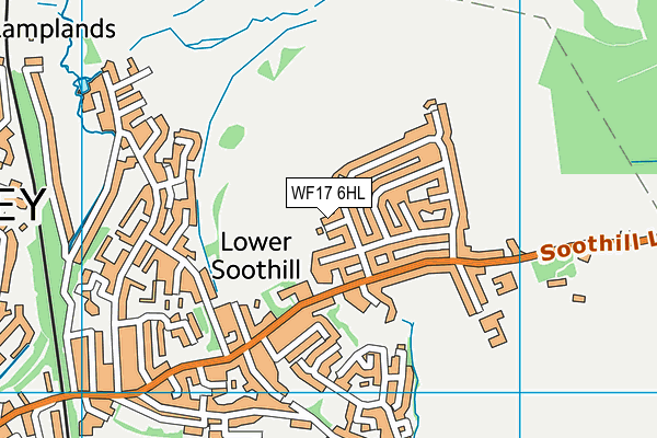 WF17 6HL map - OS VectorMap District (Ordnance Survey)