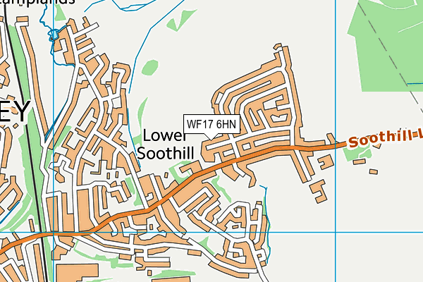 WF17 6HN map - OS VectorMap District (Ordnance Survey)