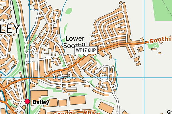 WF17 6HP map - OS VectorMap District (Ordnance Survey)