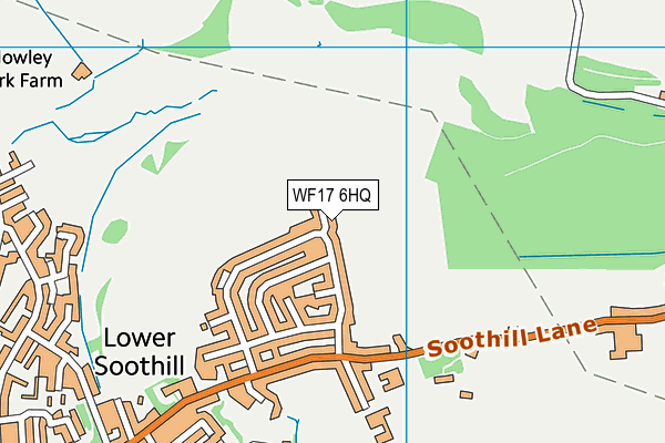 WF17 6HQ map - OS VectorMap District (Ordnance Survey)