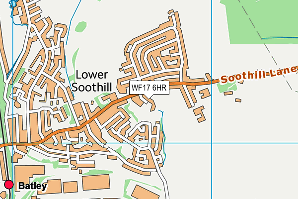 WF17 6HR map - OS VectorMap District (Ordnance Survey)