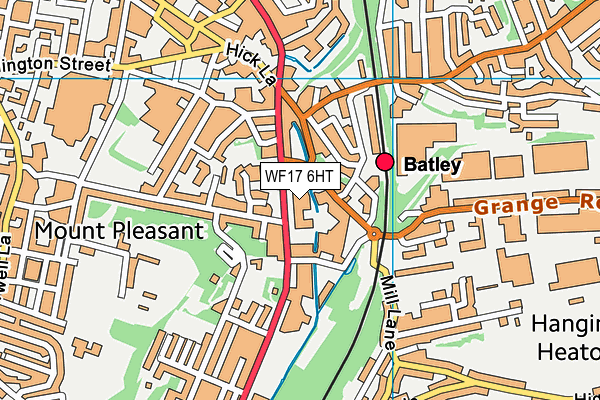 WF17 6HT map - OS VectorMap District (Ordnance Survey)