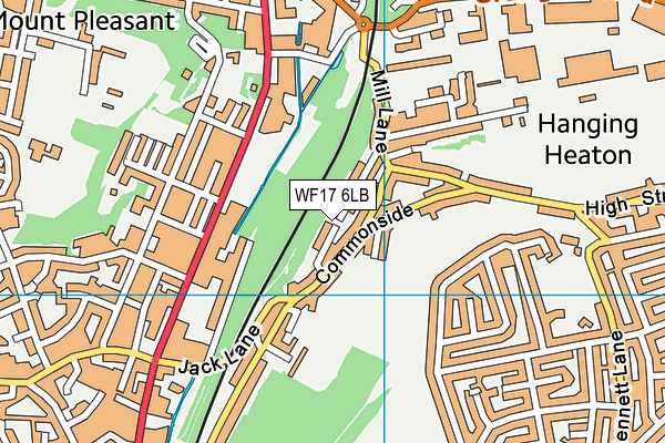 WF17 6LB map - OS VectorMap District (Ordnance Survey)