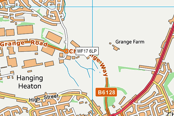 WF17 6LP map - OS VectorMap District (Ordnance Survey)