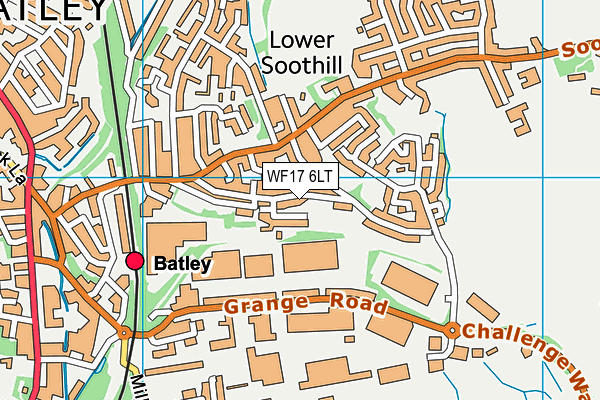 WF17 6LT map - OS VectorMap District (Ordnance Survey)