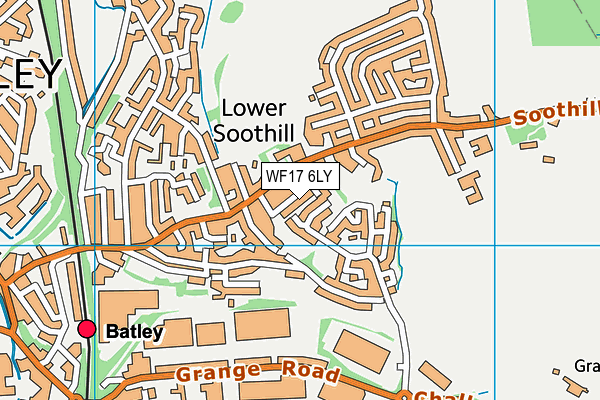 WF17 6LY map - OS VectorMap District (Ordnance Survey)