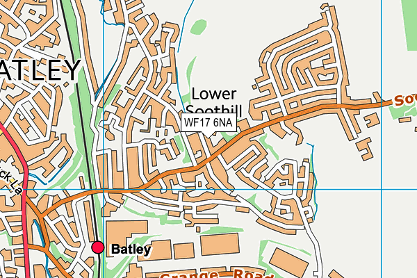 WF17 6NA map - OS VectorMap District (Ordnance Survey)