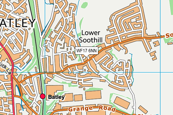 WF17 6NN map - OS VectorMap District (Ordnance Survey)