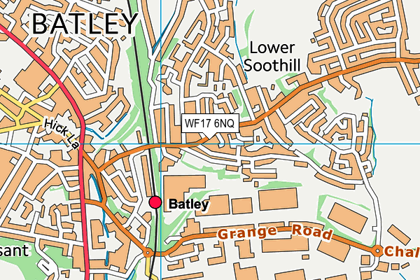 WF17 6NQ map - OS VectorMap District (Ordnance Survey)