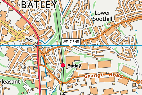 WF17 6NR map - OS VectorMap District (Ordnance Survey)