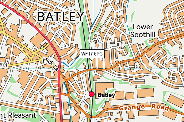 WF17 6PG map - OS VectorMap District (Ordnance Survey)