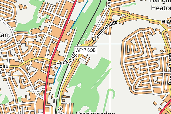 WF17 6QB map - OS VectorMap District (Ordnance Survey)