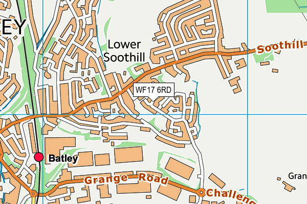 WF17 6RD map - OS VectorMap District (Ordnance Survey)