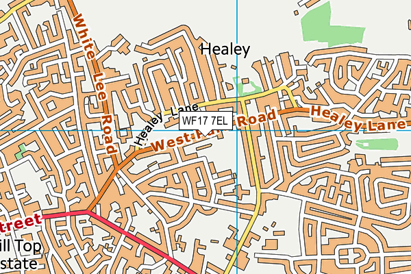 WF17 7EL map - OS VectorMap District (Ordnance Survey)