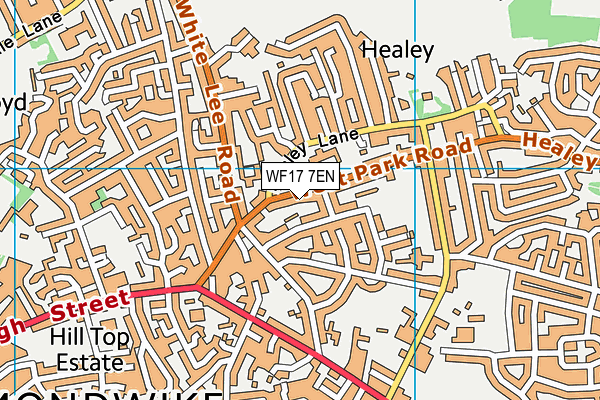 WF17 7EN map - OS VectorMap District (Ordnance Survey)