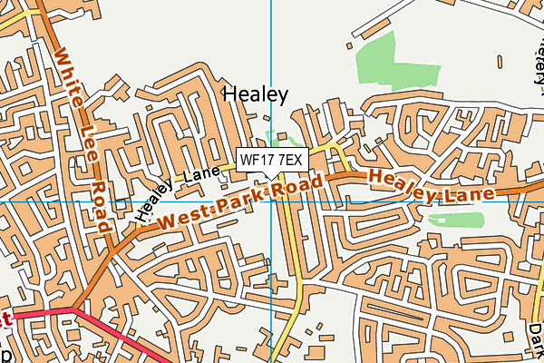 WF17 7EX map - OS VectorMap District (Ordnance Survey)