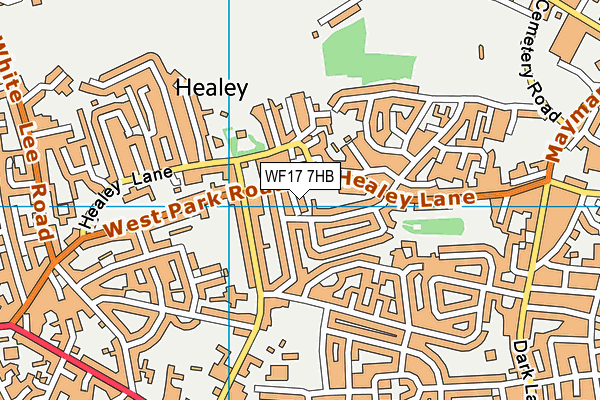 WF17 7HB map - OS VectorMap District (Ordnance Survey)