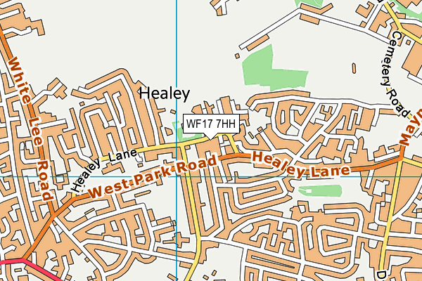 WF17 7HH map - OS VectorMap District (Ordnance Survey)