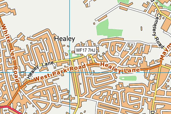 WF17 7HJ map - OS VectorMap District (Ordnance Survey)