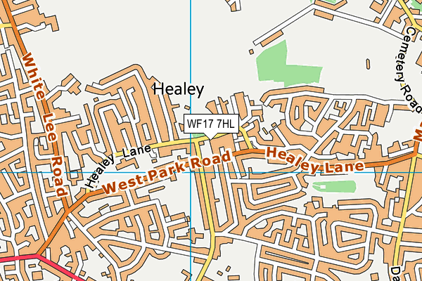 WF17 7HL map - OS VectorMap District (Ordnance Survey)
