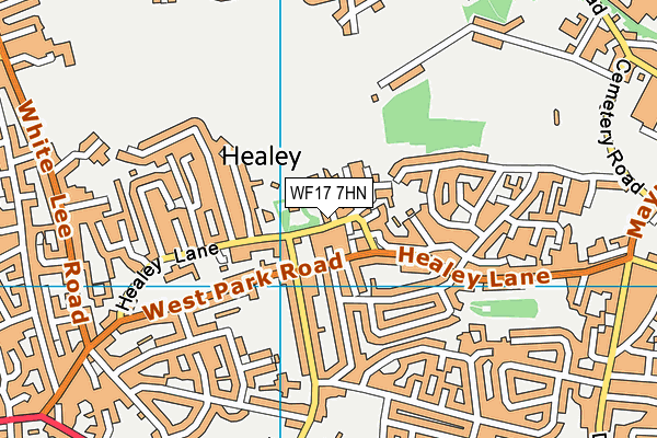WF17 7HN map - OS VectorMap District (Ordnance Survey)