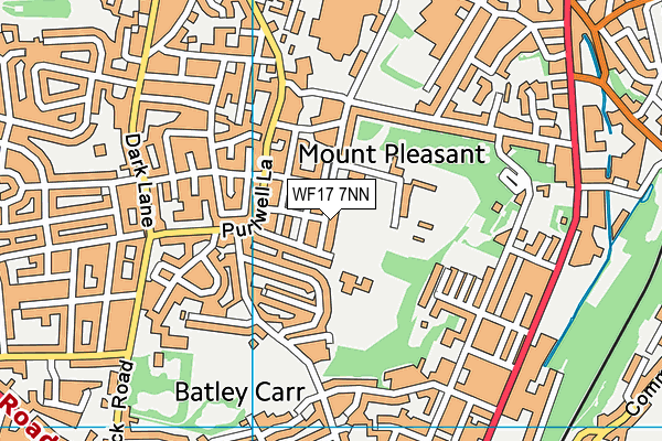 WF17 7NN map - OS VectorMap District (Ordnance Survey)