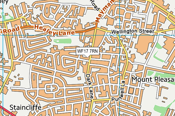 WF17 7RN map - OS VectorMap District (Ordnance Survey)