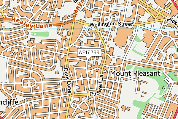 WF17 7RR map - OS VectorMap District (Ordnance Survey)