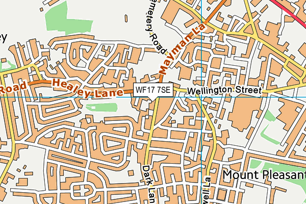WF17 7SE map - OS VectorMap District (Ordnance Survey)