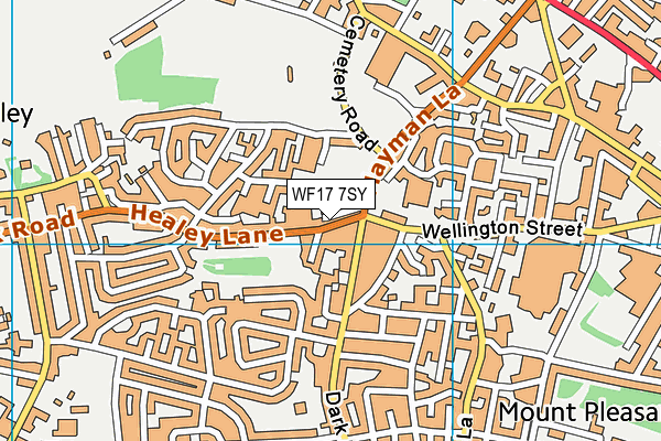 WF17 7SY map - OS VectorMap District (Ordnance Survey)