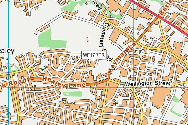 WF17 7TR map - OS VectorMap District (Ordnance Survey)