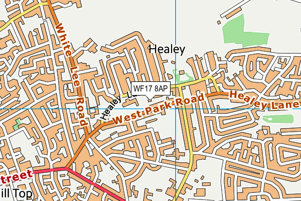 WF17 8AP map - OS VectorMap District (Ordnance Survey)