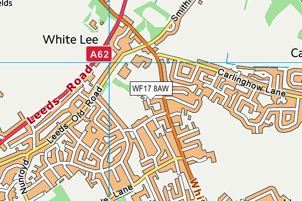 Lee Side School Fields map (WF17 8AW) - OS VectorMap District (Ordnance Survey)