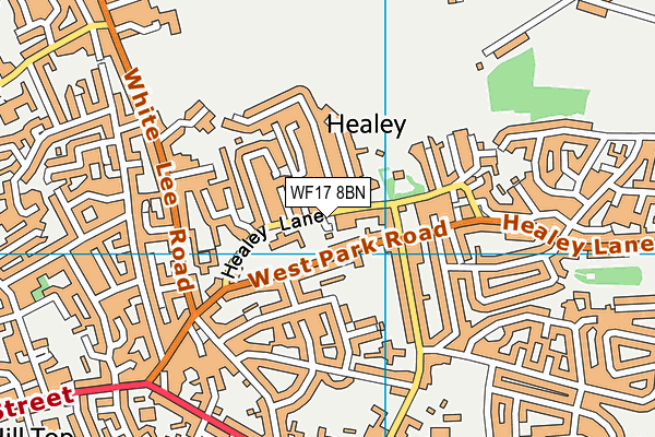 WF17 8BN map - OS VectorMap District (Ordnance Survey)
