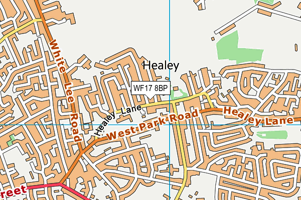 WF17 8BP map - OS VectorMap District (Ordnance Survey)