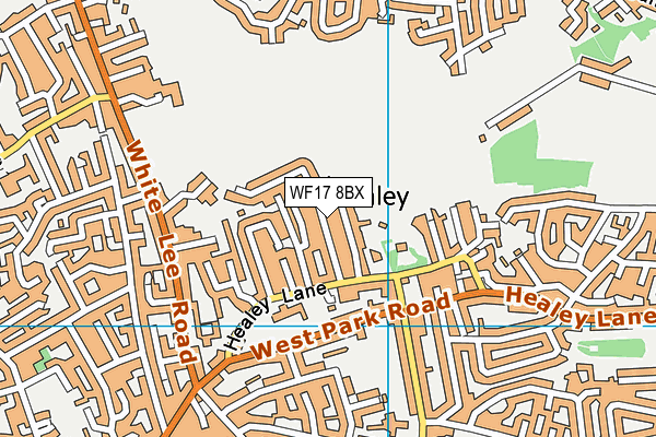 WF17 8BX map - OS VectorMap District (Ordnance Survey)