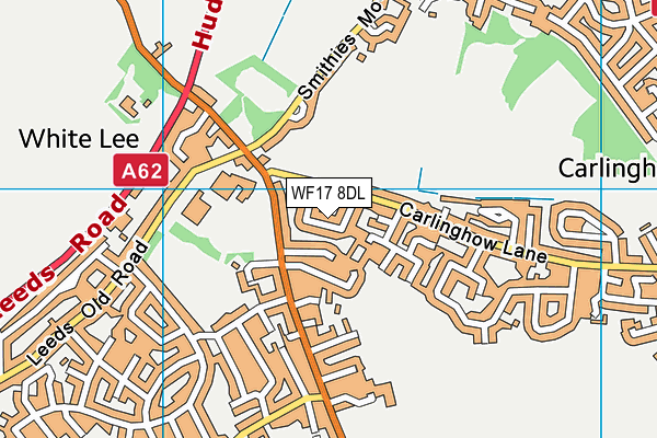 WF17 8DL map - OS VectorMap District (Ordnance Survey)