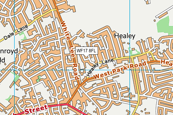 WF17 8FL map - OS VectorMap District (Ordnance Survey)