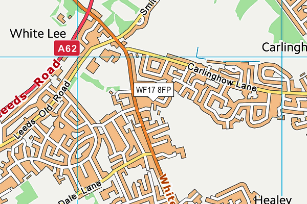 WF17 8FP map - OS VectorMap District (Ordnance Survey)