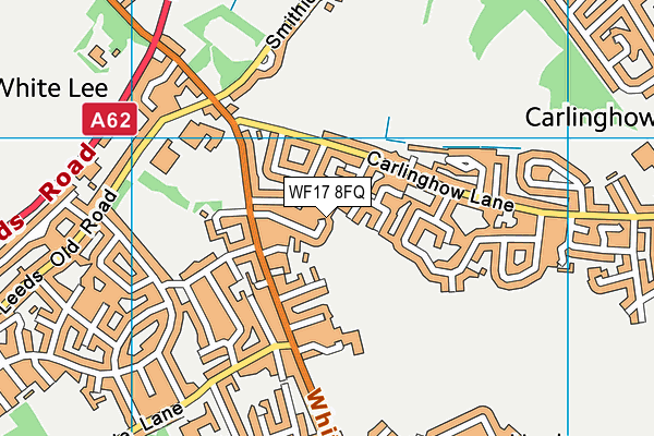 WF17 8FQ map - OS VectorMap District (Ordnance Survey)