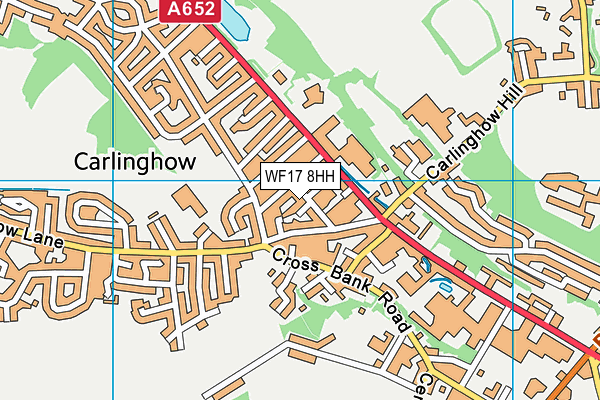 WF17 8HH map - OS VectorMap District (Ordnance Survey)