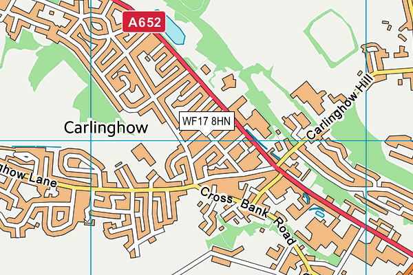 WF17 8HN map - OS VectorMap District (Ordnance Survey)