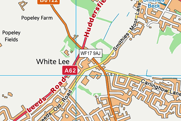 WF17 9AJ map - OS VectorMap District (Ordnance Survey)