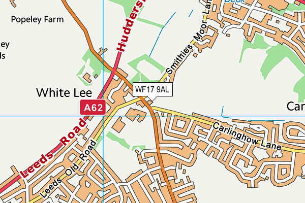 WF17 9AL map - OS VectorMap District (Ordnance Survey)