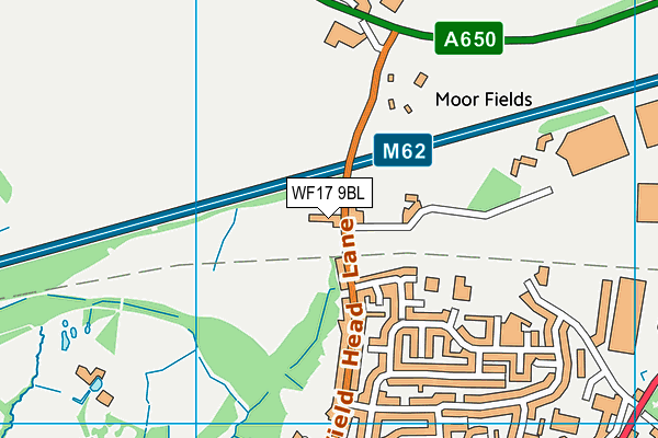 WF17 9BL map - OS VectorMap District (Ordnance Survey)