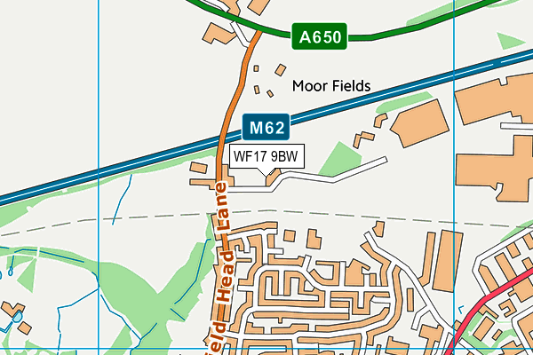 Owler Lane Recreation Ground map (WF17 9BW) - OS VectorMap District (Ordnance Survey)